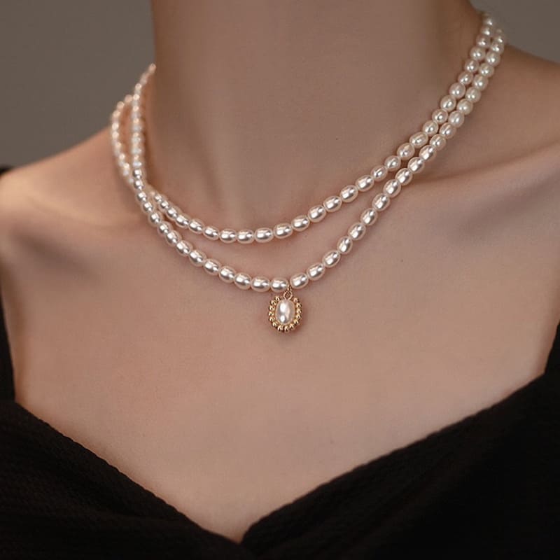 #AB066 Double-layered Pearl Necklace