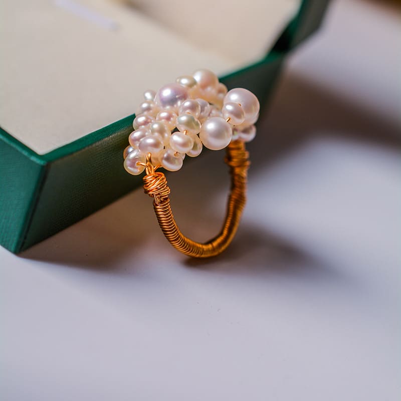 #AB056 Courtly Vintage Pearl Ring