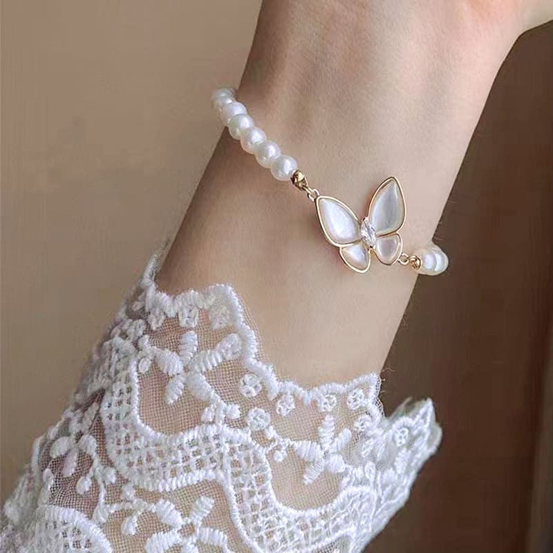 #AB040 Butterfly Pearl Bracelets