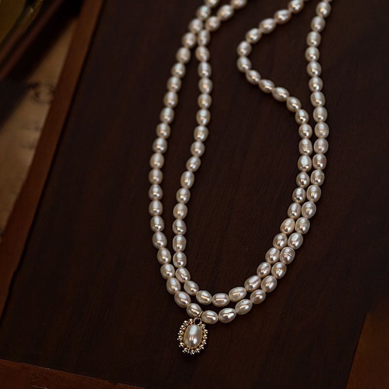 #AB066 Double-layered Pearl Necklace