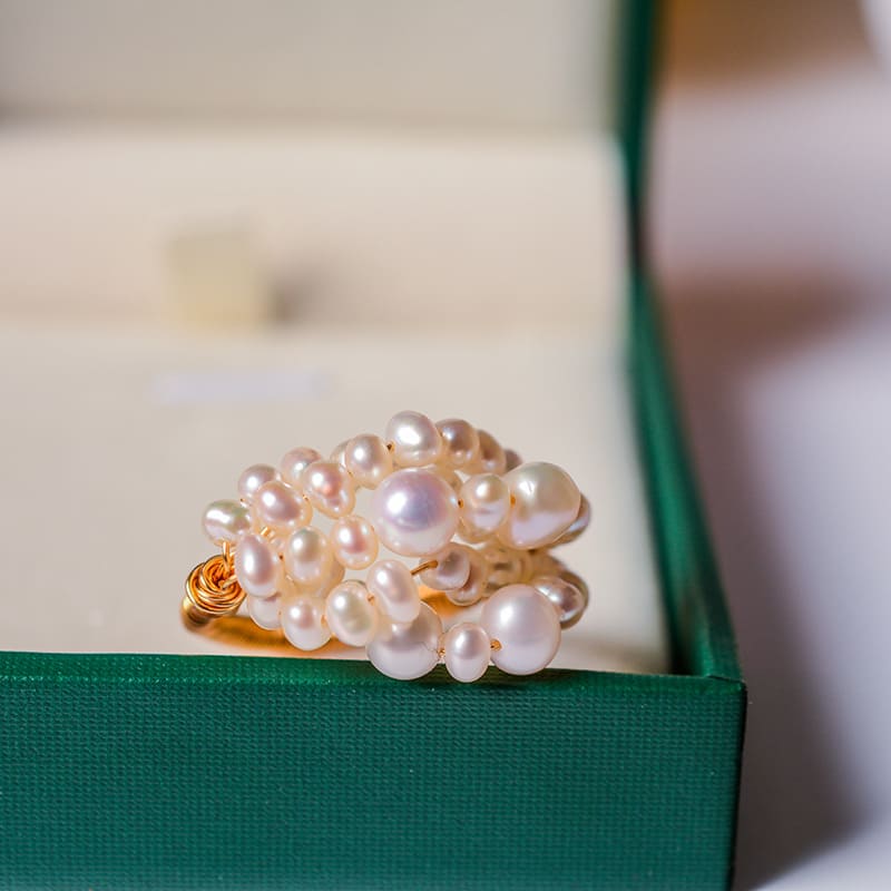 #AB056 Courtly Vintage Pearl Ring