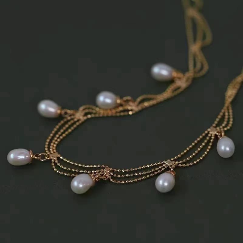 #AB148 Tasseled Pearl Pendant