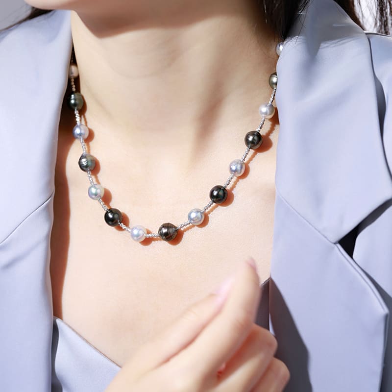 #AB144 Tahitian Baroque Pearl Necklace