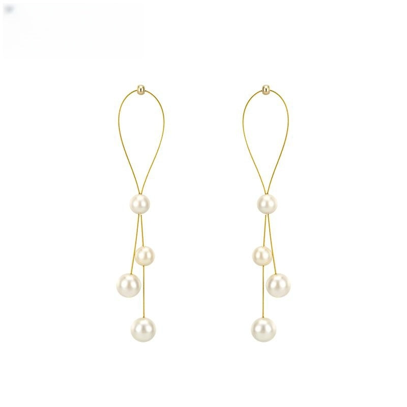 #AB147 Tassel Freshwater Pearl Earring