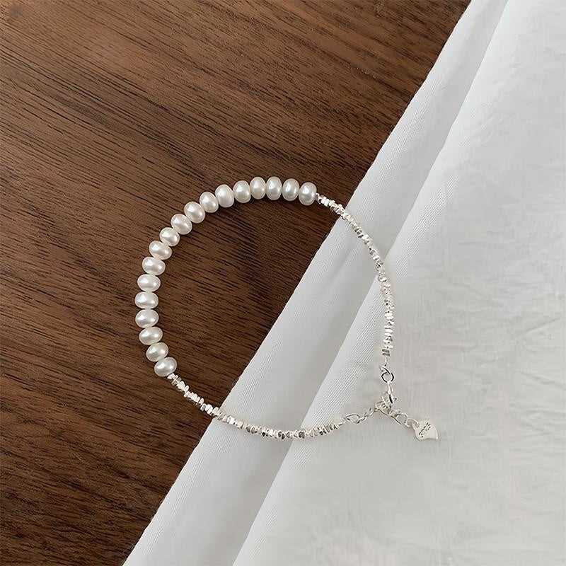 Silver Pearl Bracelets