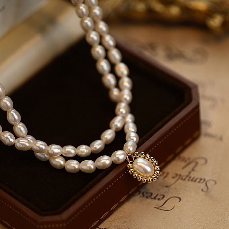 #AB066 Double-layered Pearl Necklace