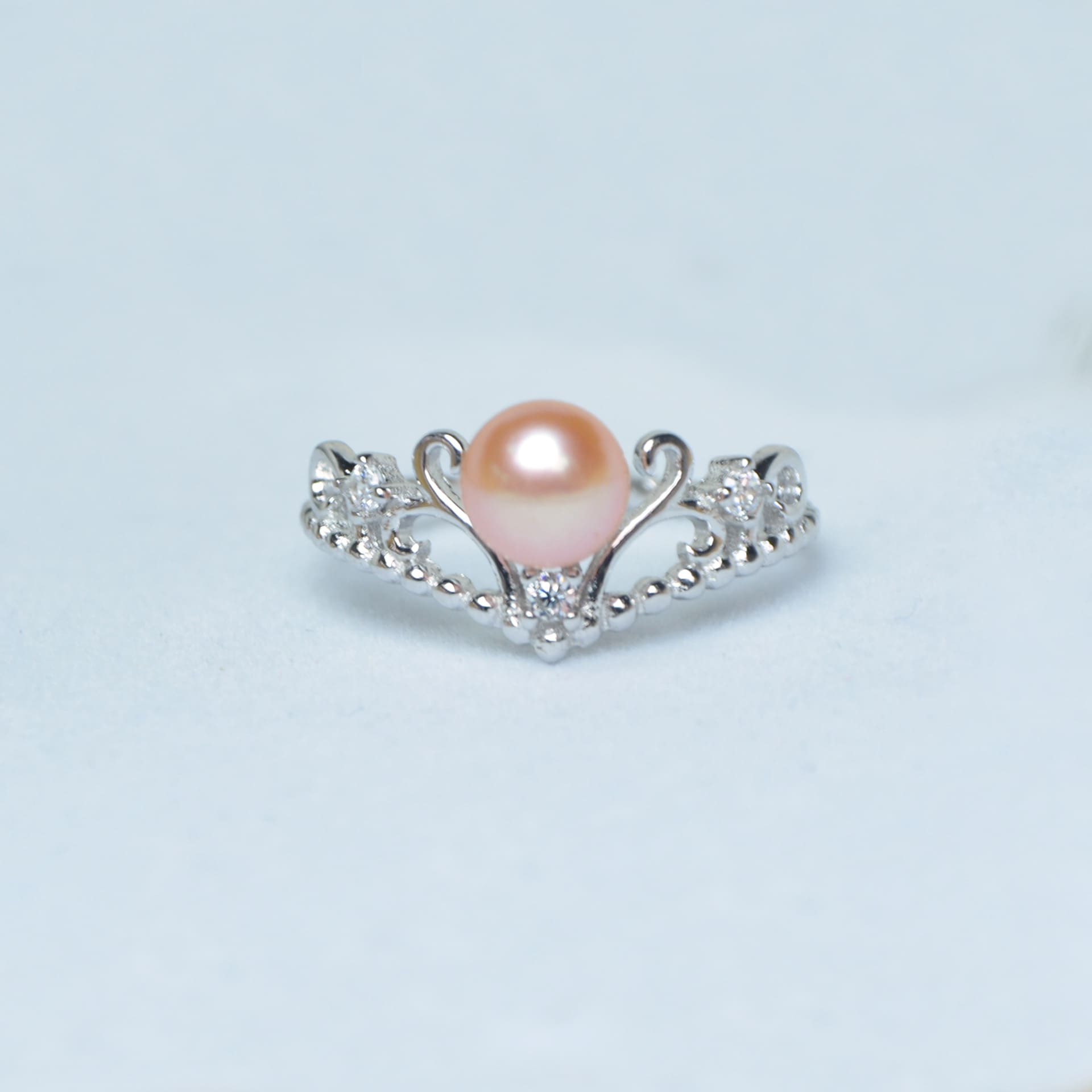 #AB058 Crown Pearl Rings