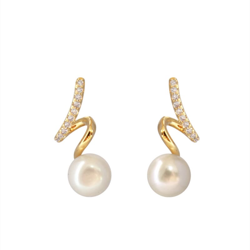 #AB123 Phonetic Symbol Pearl Earring