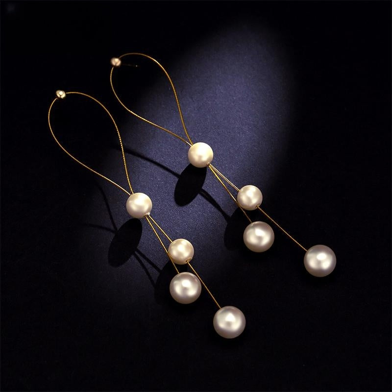 #AB147 Tassel Freshwater Pearl Earring