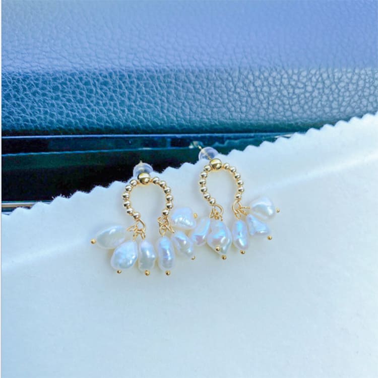 #AB156 Water Drop Pearl Earrings