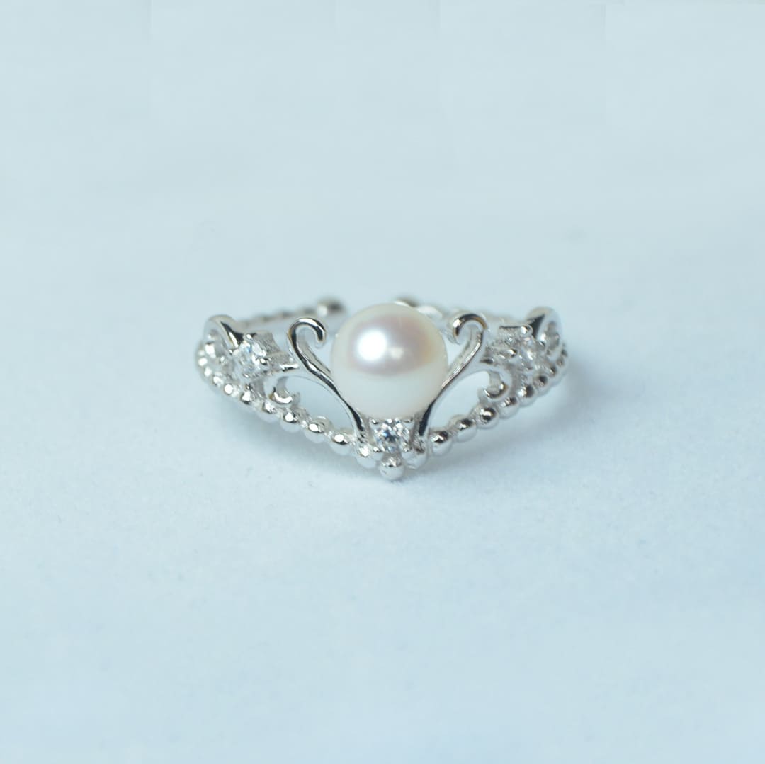 #AB058 Crown Pearl Rings