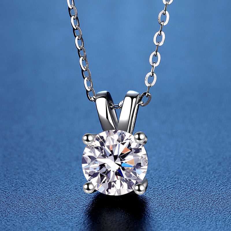 Moissanite D color necklace S925 silver 1 carat rabbit pendant