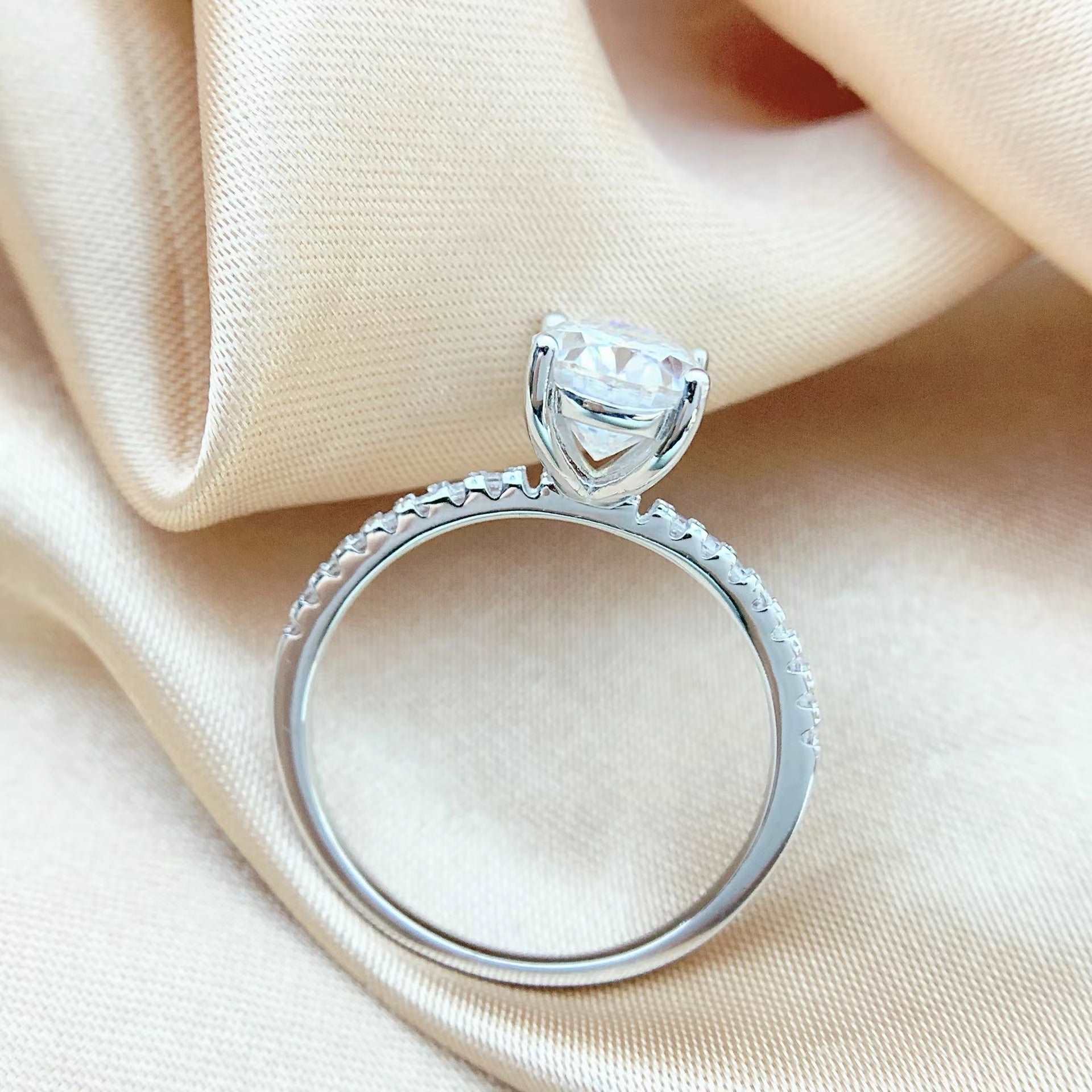 Moissanite ring 5*7 s925 ring