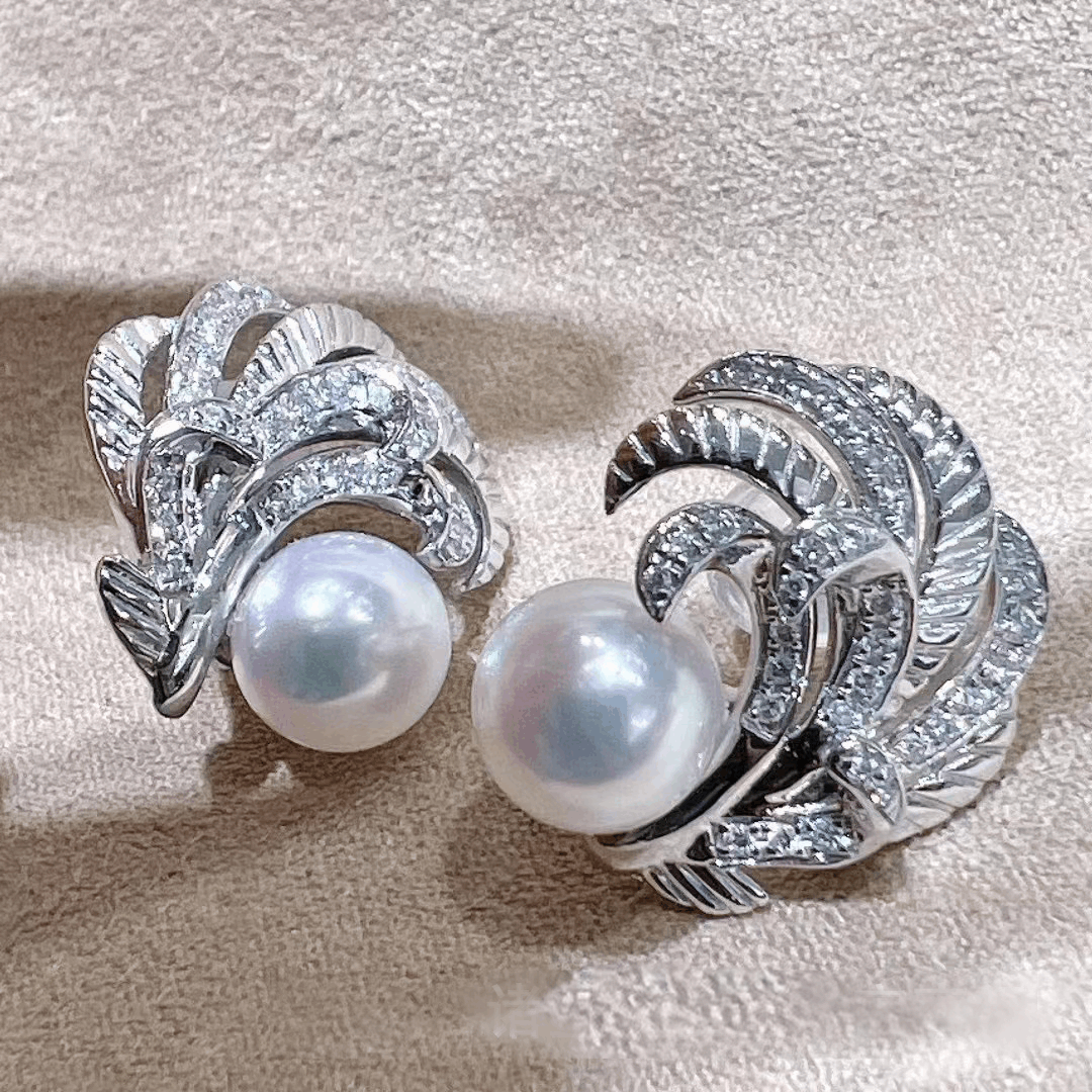 【#190】Natural Freshwater Pearl Stud Earrings