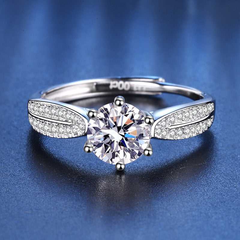 Moissanite Ring 1 Carat S925 Starlight Queen