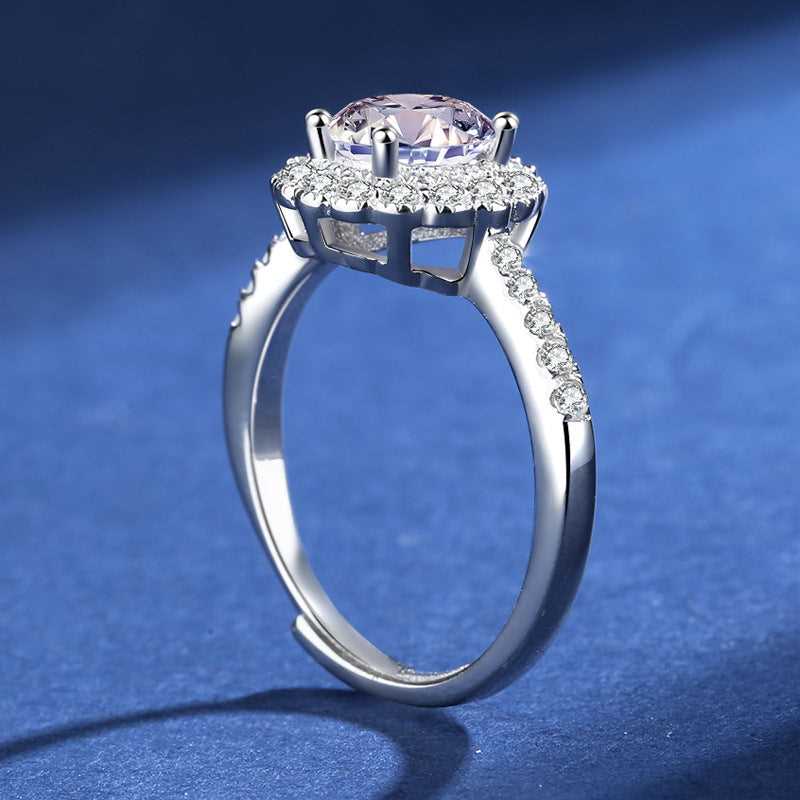 Moissanite 1 Carat S925 Silver Four Claw Style Ring