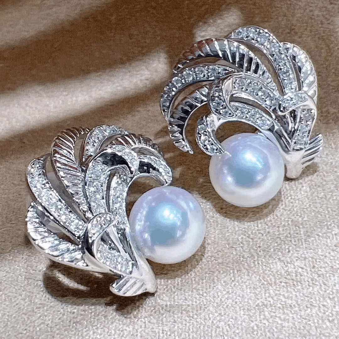 【#190】Natural Freshwater Pearl Stud Earrings