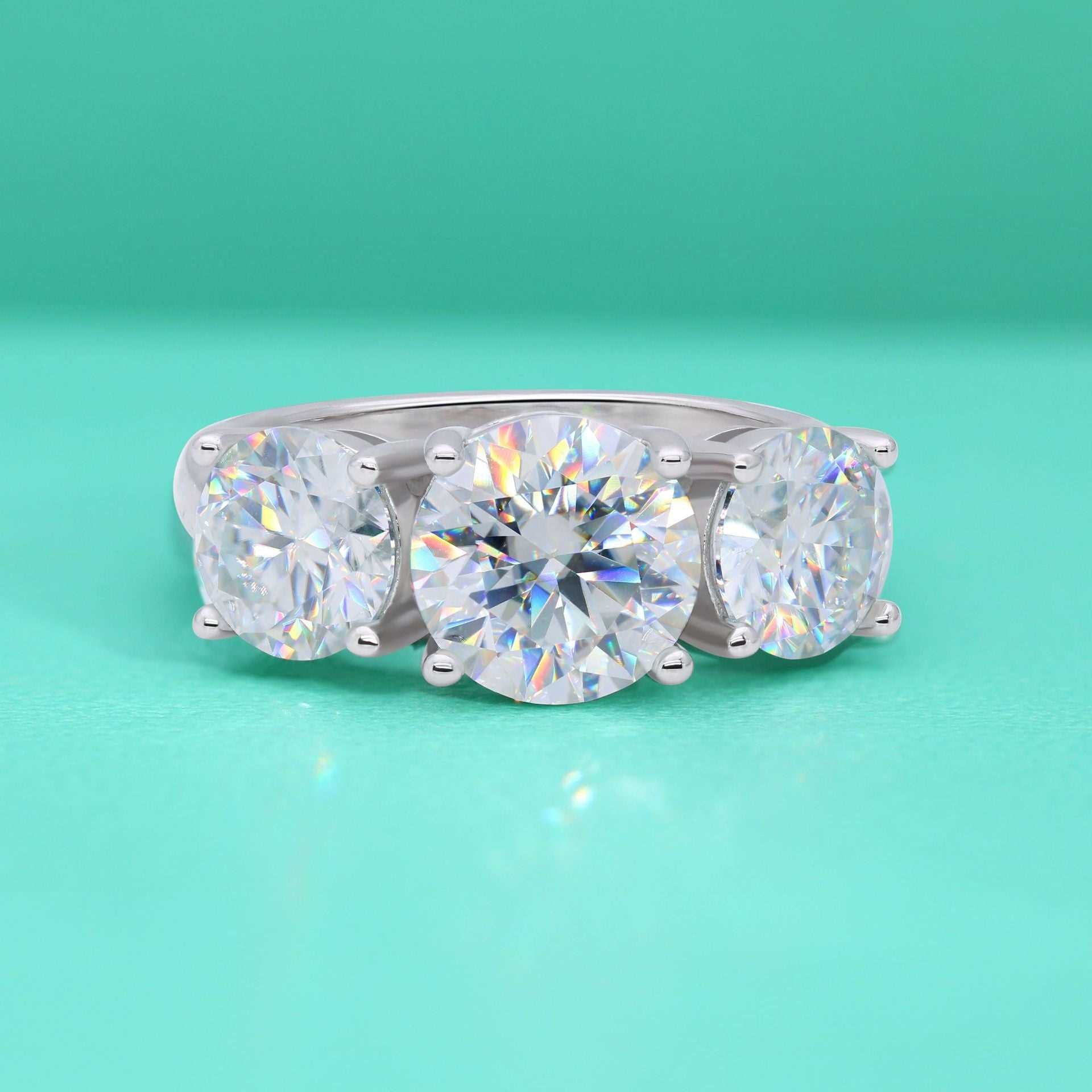 Moissanite ring white gold 2 carat s925 ring