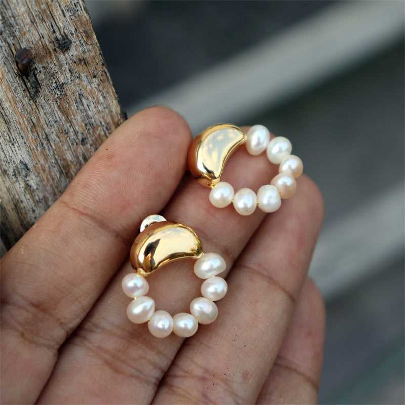 #AB184 AAAA Freshwater Pearl Stud Earrings