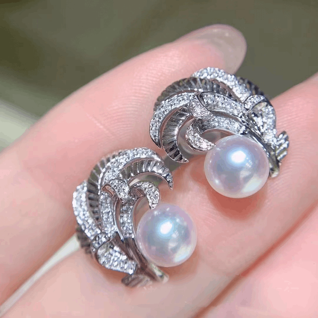 #AB191 Natural Freshwater Pearl Stud Earrings