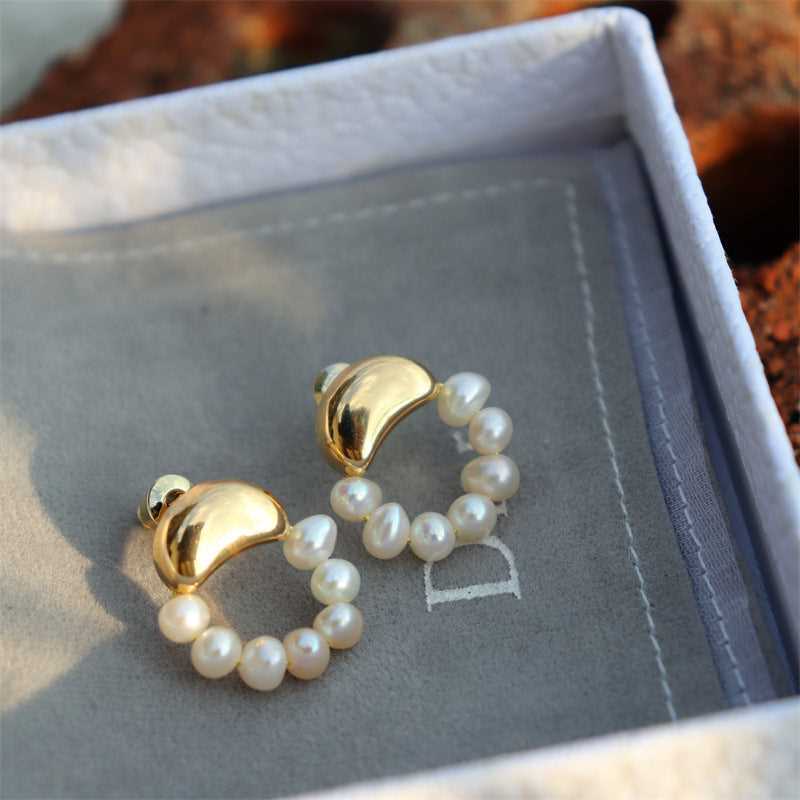 #AB184 AAAA Freshwater Pearl Stud Earrings