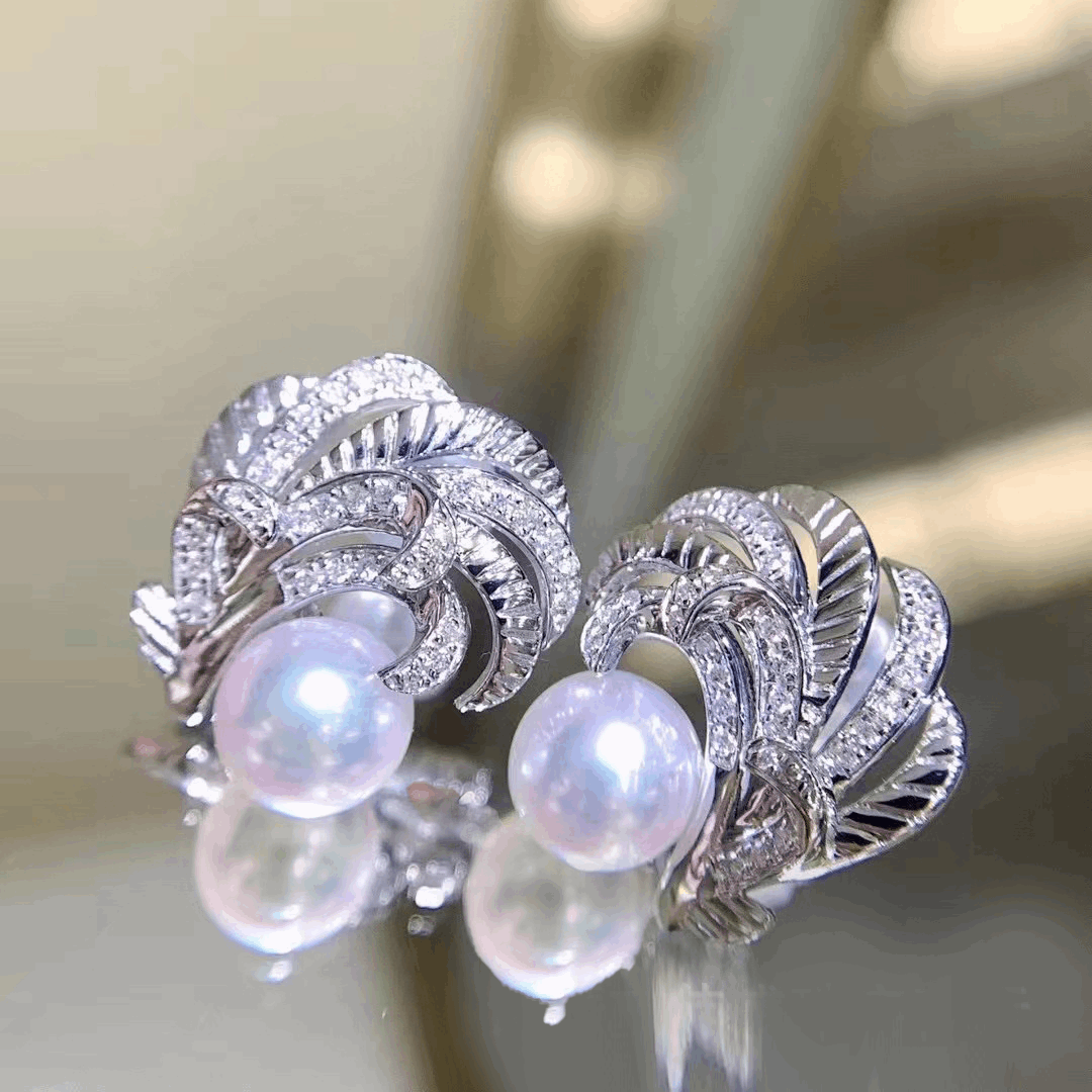 #AB191 Natural Freshwater Pearl Stud Earrings