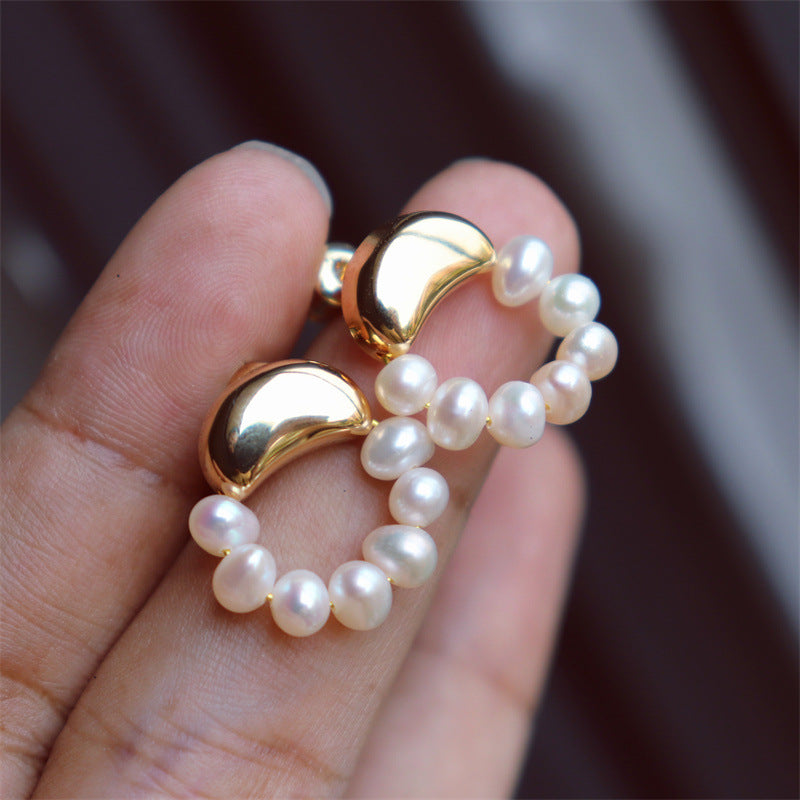 #AB184 AAAA Freshwater Pearl Stud Earrings