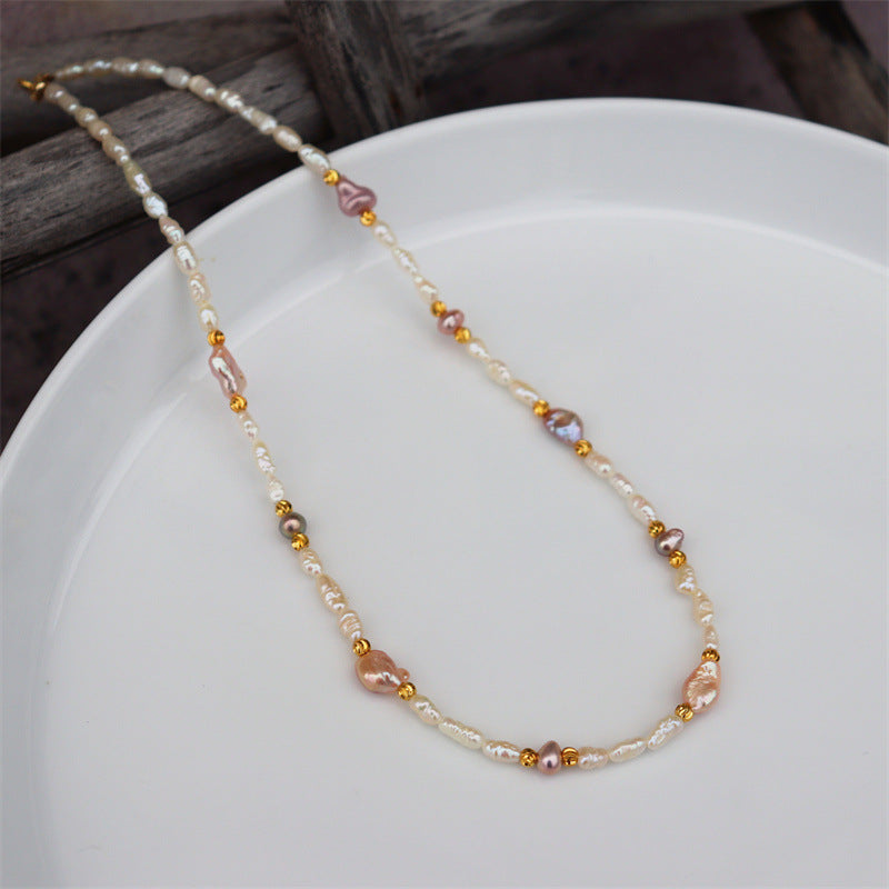 #AB185 Full Star Freshwater Pearl Necklace