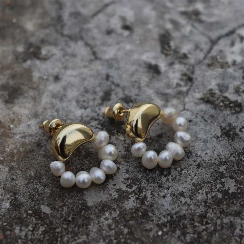 #AB184 AAAA Freshwater Pearl Stud Earrings