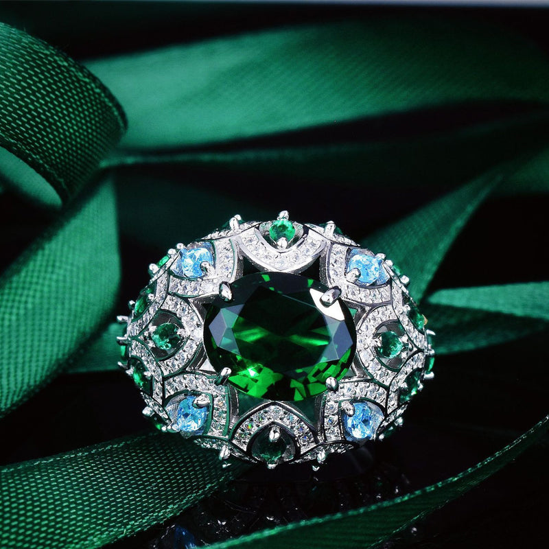 #AB070 Emerald Birthstone Tanrus Ring