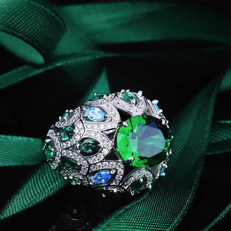 #AB070 Emerald Birthstone Tanrus Ring