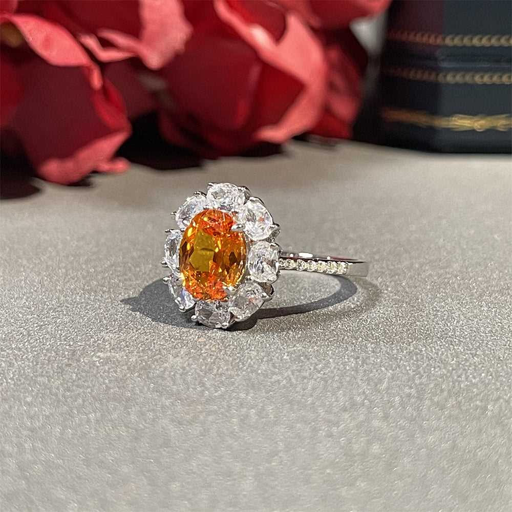 #AB165 【#111】Cultured High Carbon Diamond Fanta Color 2 Carat Ring