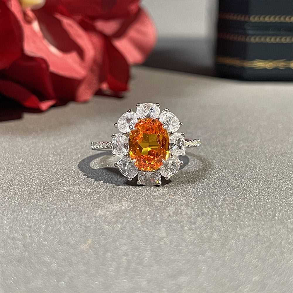 #AB165 【#111】Cultured High Carbon Diamond Fanta Color 2 Carat Ring