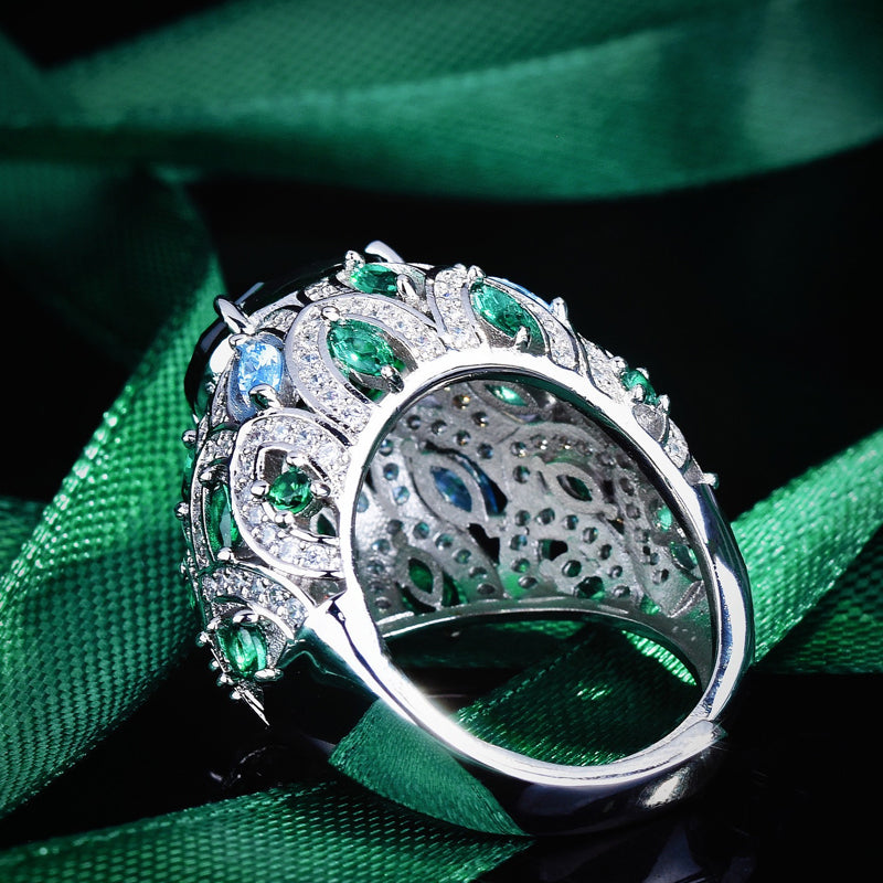 #AB070 Emerald Birthstone Tanrus Ring