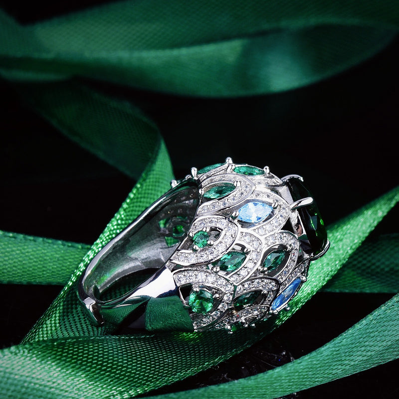 #AB070 Emerald Birthstone Tanrus Ring