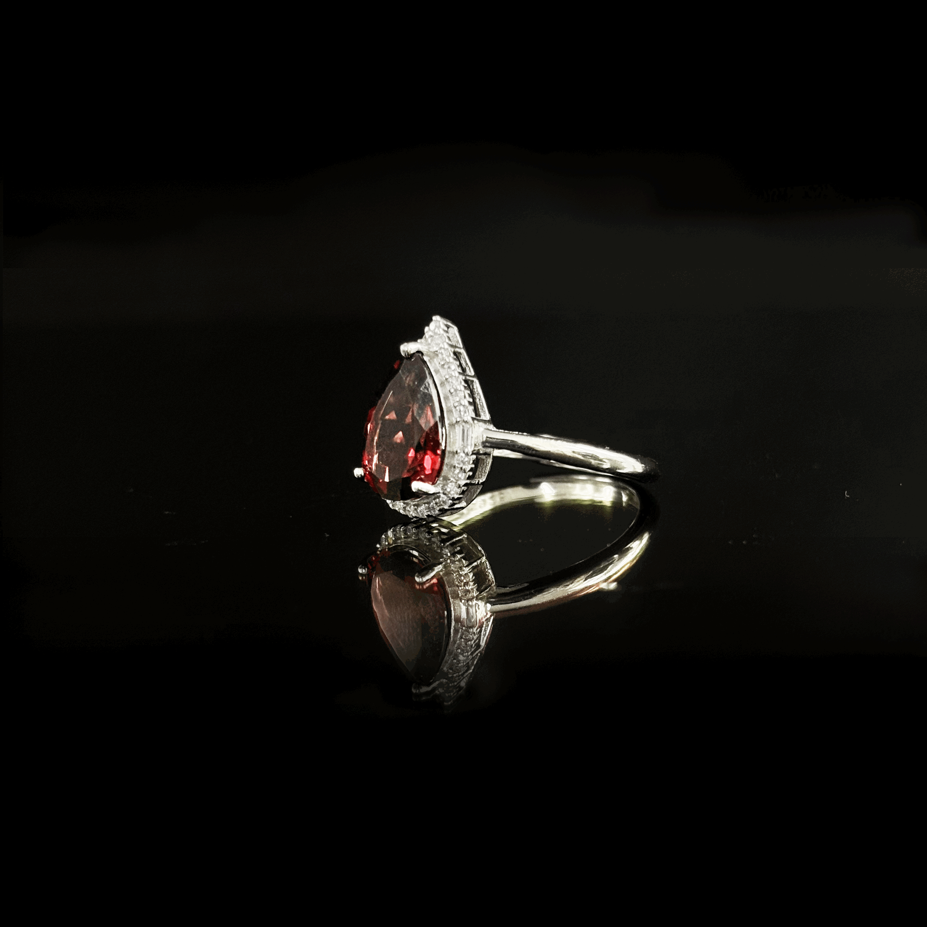 #AB006  Ruby ring in silver