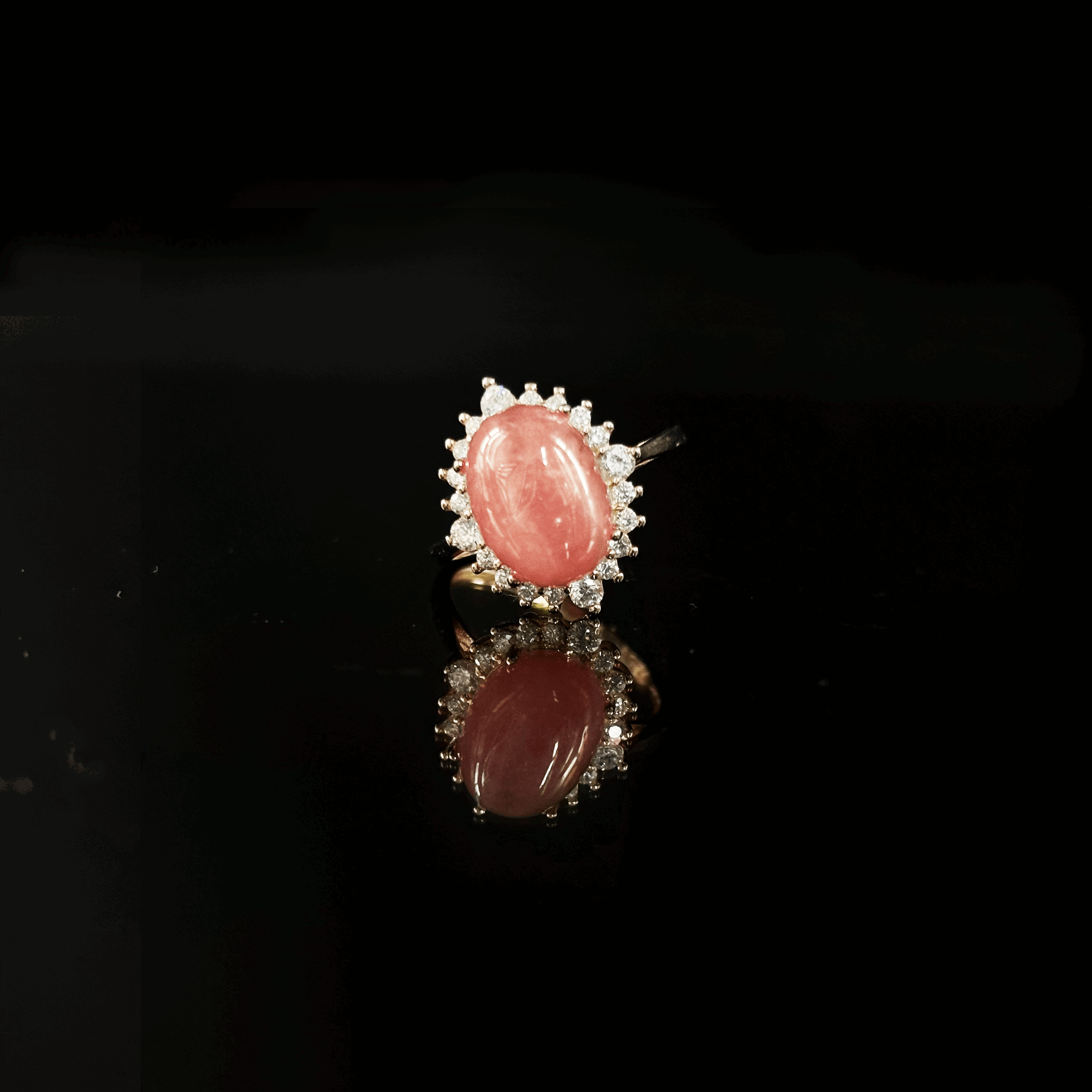 #AB002  Natural Rhodochrosite Ring