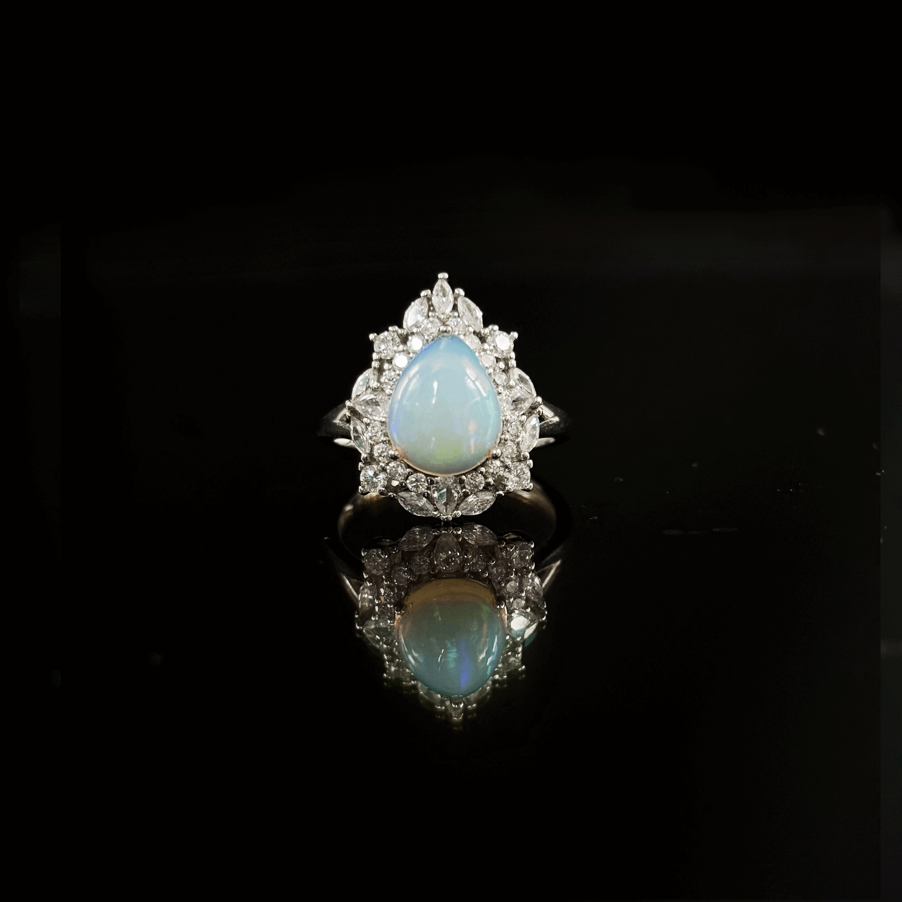 #217 Opal Ring in Silver