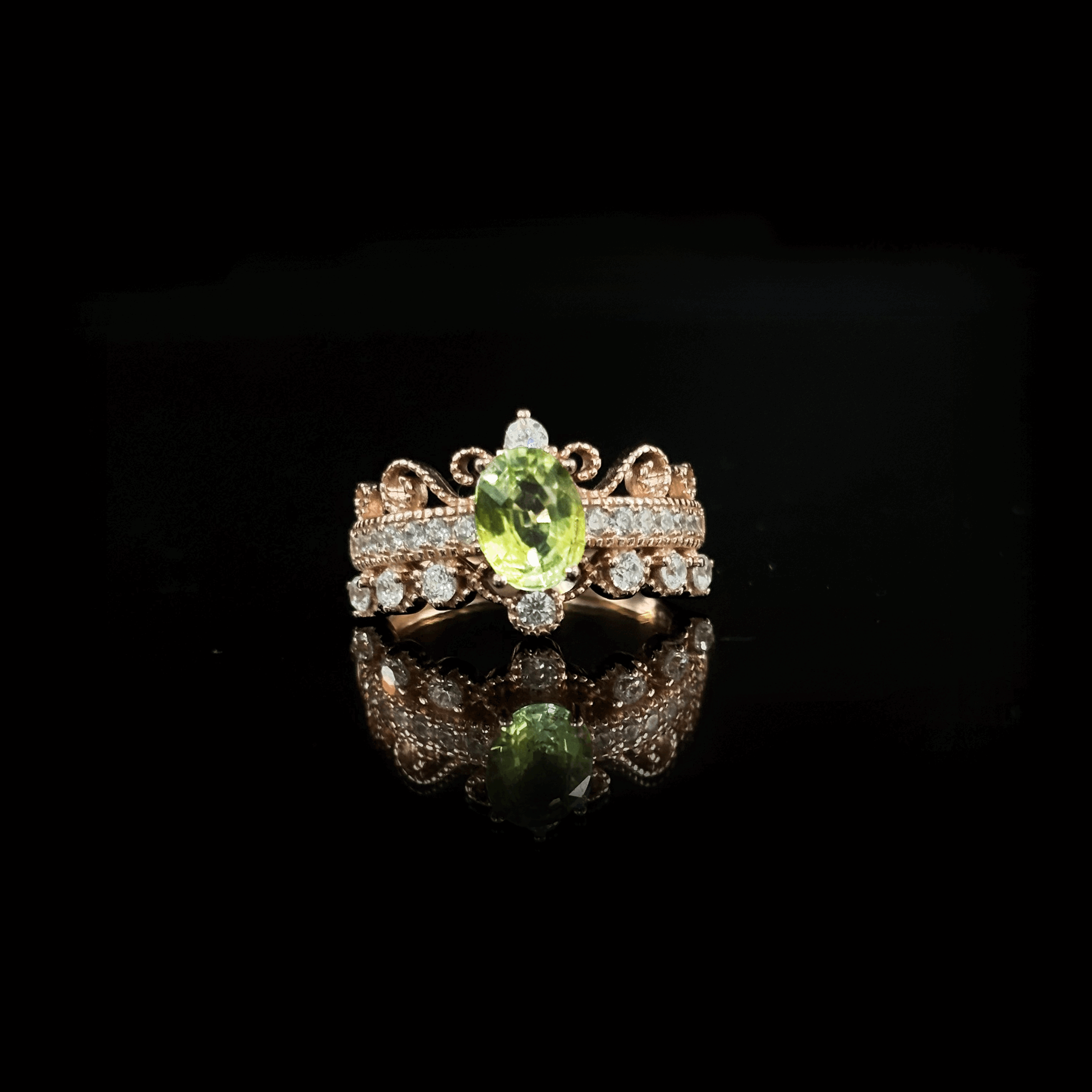 #123 Natural Peridot Ring