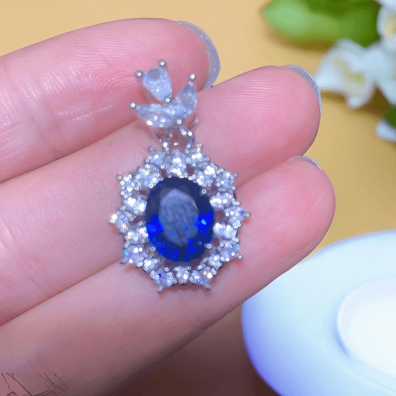 #AB154 virgo birthstone sapphire necklace