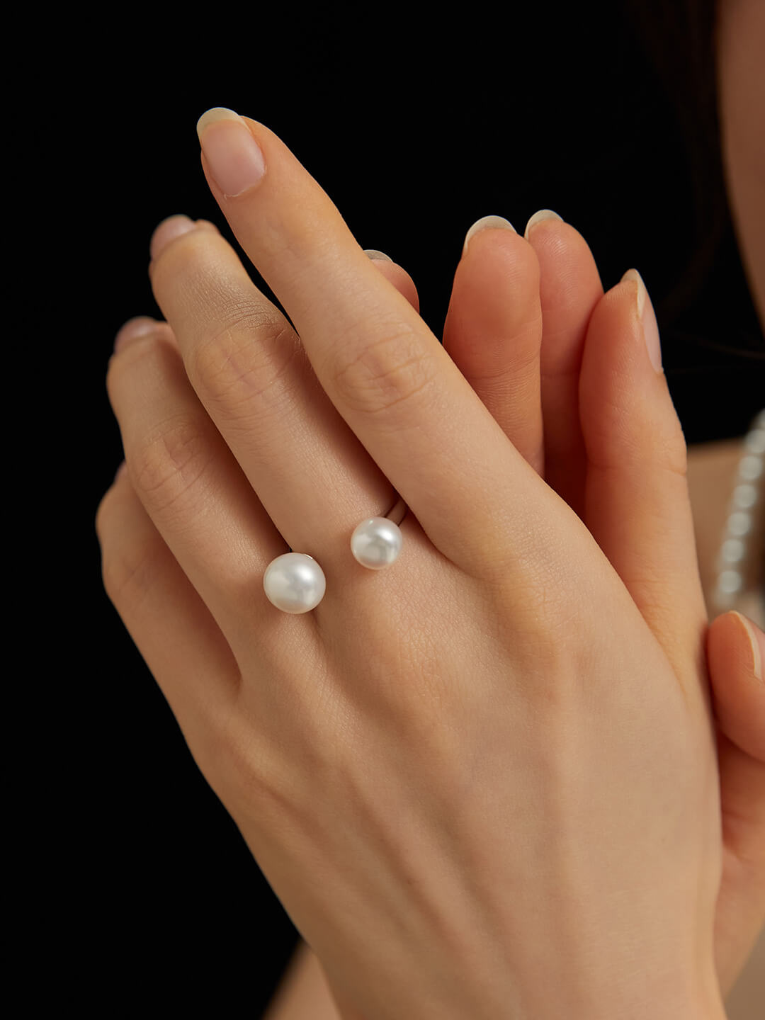 #AB065 Double Pearls Ring